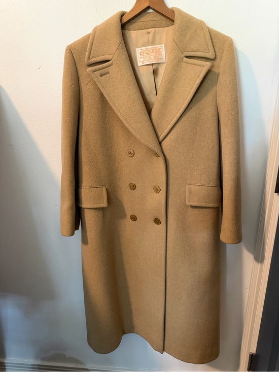 Pendleton Jackets & Blazers - Pendleton Trench Coat Vintage Tan 90s Wool Camel Double Breasted Maxi Women’s 14